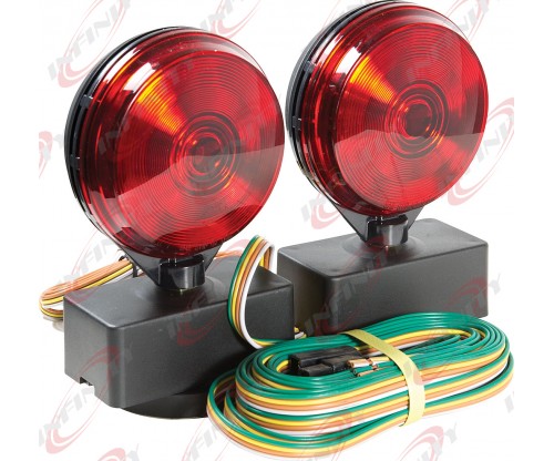 12V Magnetic Towing Amber/ Red Lights Kit Trailer RV Boat Dolly Brake Lights